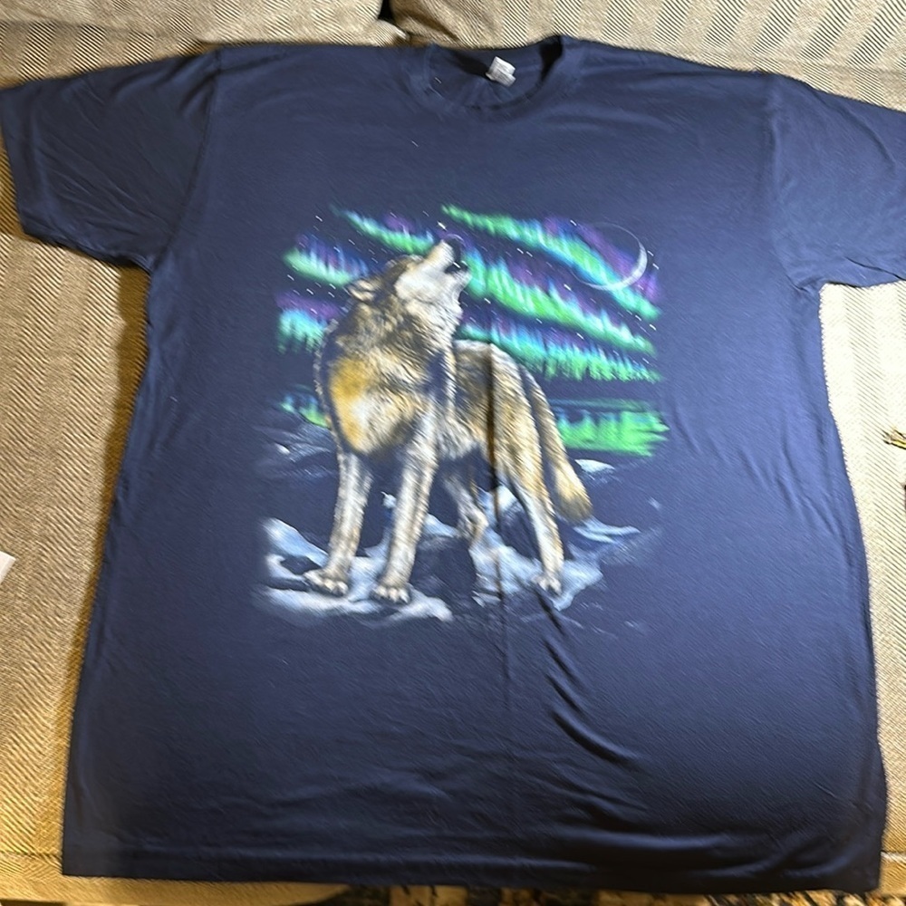 VTG WOLVES TSHIRT SHORT SLEEVE SIZE XL ADULT NAVY UNISEX